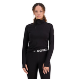 CHANDAIL MÉRINO FEMME OLYMPUS 1/4 ZIP 250 NOIR 100017 001 MONS ROYALE MAHEU GO SPORT DEVANT MANNEQUIN