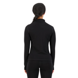 CHANDAIL 1/4 ZIP MÉRINO FEMME CASCADE 180GR NOIR 100504 001 MONS ROYALE MAHEU GO SPORT DOS MANNEQUIN