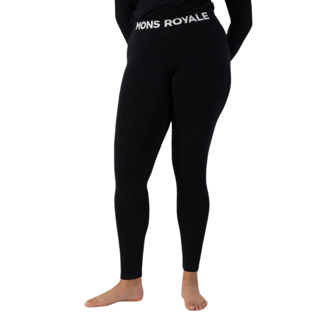 LEGGING MÉRINO FEMME CASCADE 180GR NOIR 100505 001 MONS ROYALE MAHEU GO SPORT DEVANT MANNEQUIN