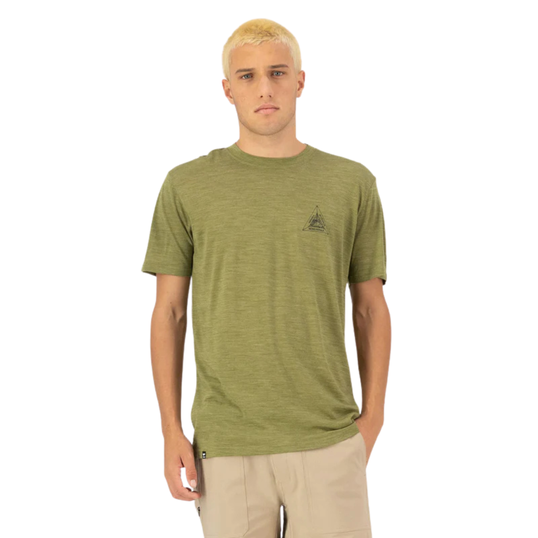 T-SHIRT TENCEL MÉRINO HOMME ZEPHYR FOUGÈRE 100557 794 MONS ROYALE MAHEU GO SPORT DEVANT MANNEQUIN