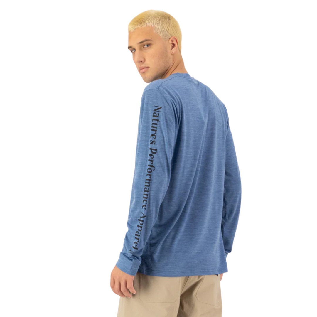 HAUT TENCEL MÉRINO HOMME ZEPHYR BLEU ACIER 100559 911 MONS ROYALE MAHEU GO SPORT CÔTÉ