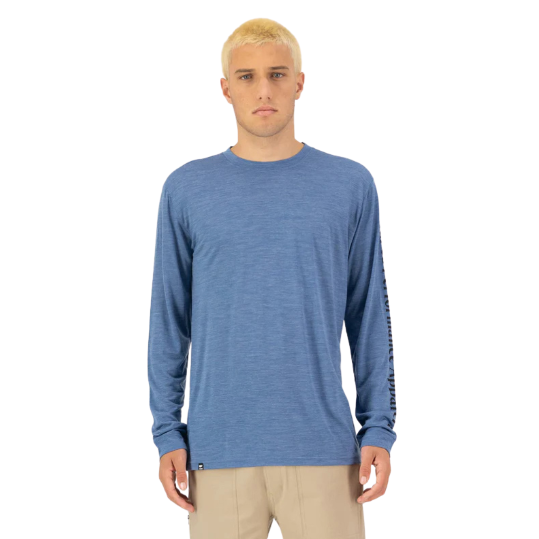 HAUT TENCEL MÉRINO HOMME, ZEPHYR BLEU ACIER - Maheu Go Sport