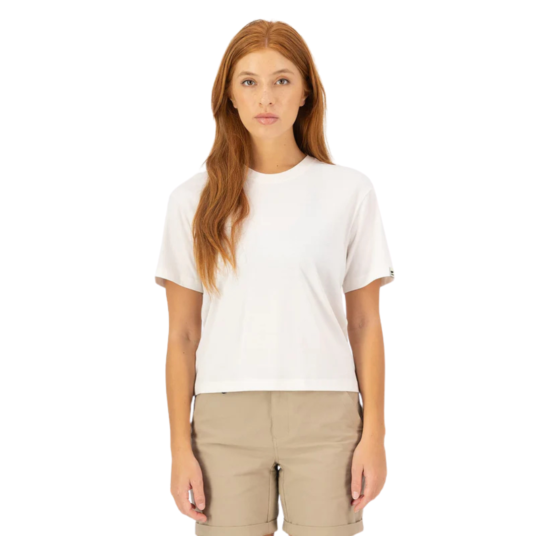 T-SHIRT FEMME YONDER BLANC VINTAGE 100724 890 MONS ROYALE MAHEU GO SPORT MANNEQUIN DEVANT