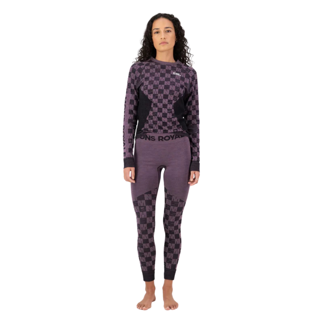 CHANDAIL MÉRINO SANS COUTURE FEMME ASCENDER MAUVE 100809 MONS ROYALE MAHEU GO SPORT DEVANT MANNEQUIN PLEIN PIED