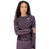 CHANDAIL MÉRINO SANS COUTURE FEMME ASCENDER MAUVE 100809 MONS ROYALE MAHEU GO SPORT DEVANT MANNEQUIN DETAIL MANCHE