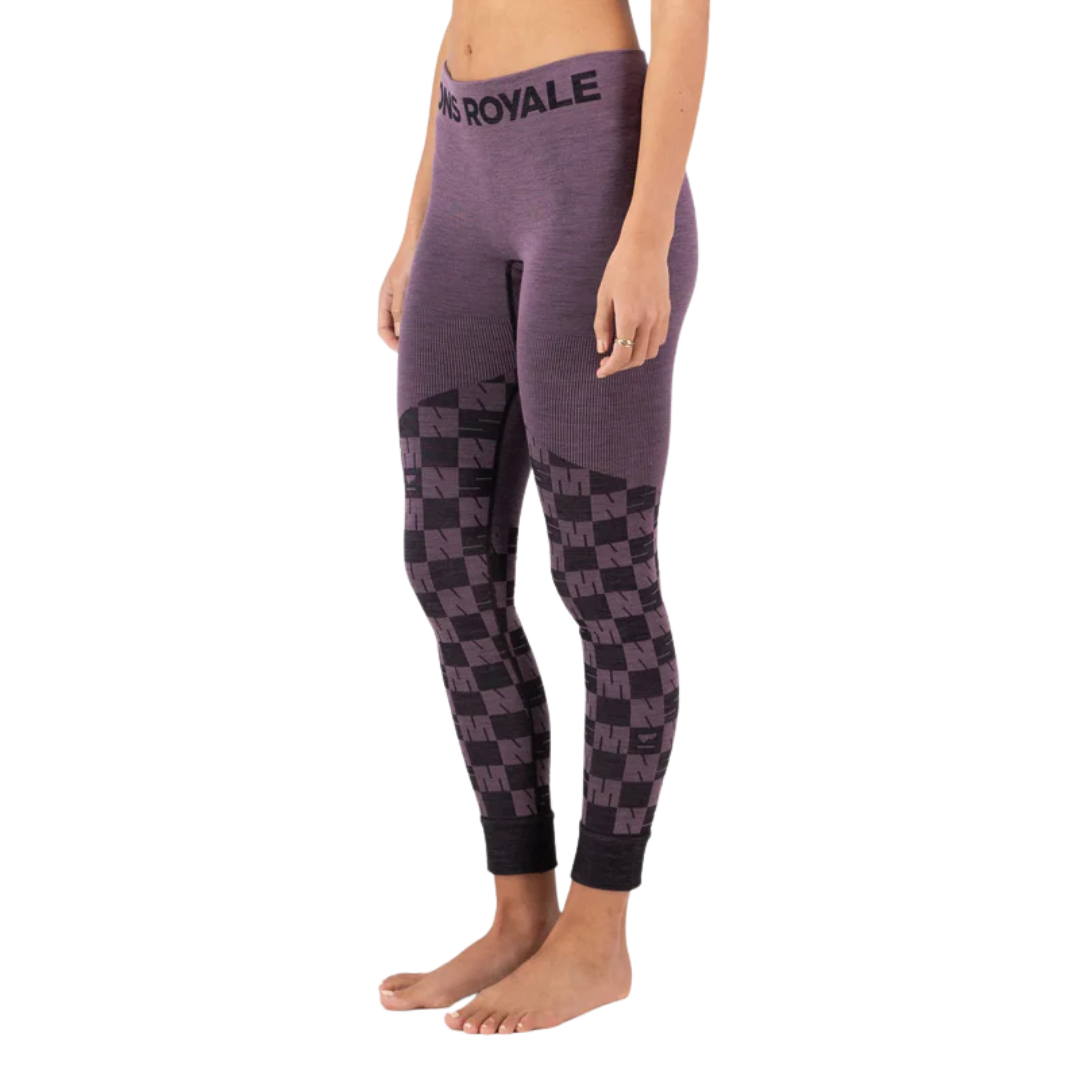LEGGING MÉRINO FEMME, ASCENDER MAUVE 100811 MONS ROYALE MAHEU GO SPORT CÔTÉ