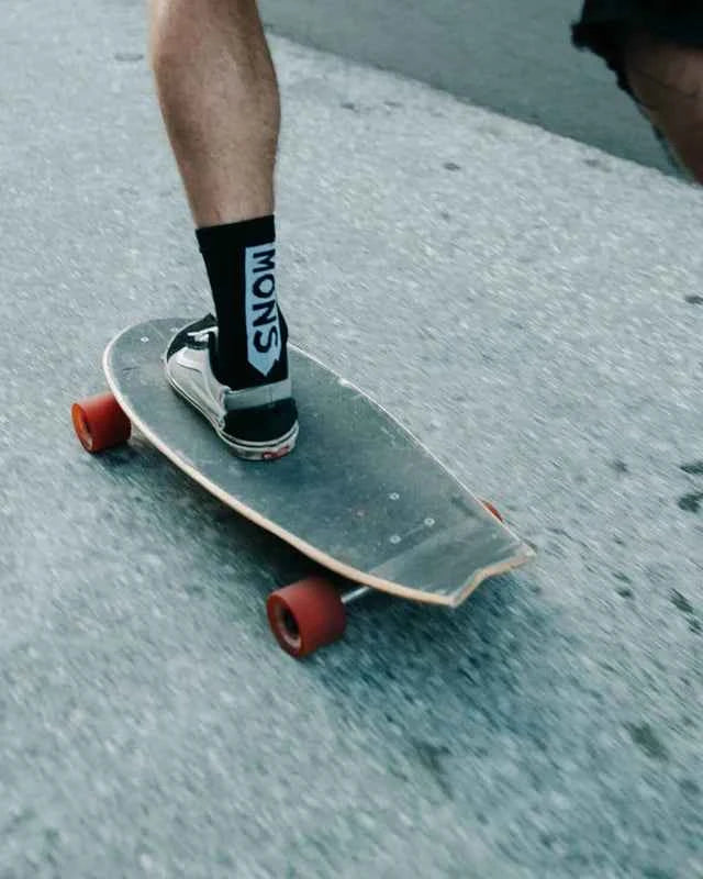 CHAUSSETTES MÉRINO ADULTE, ATLAS CREW NOIR