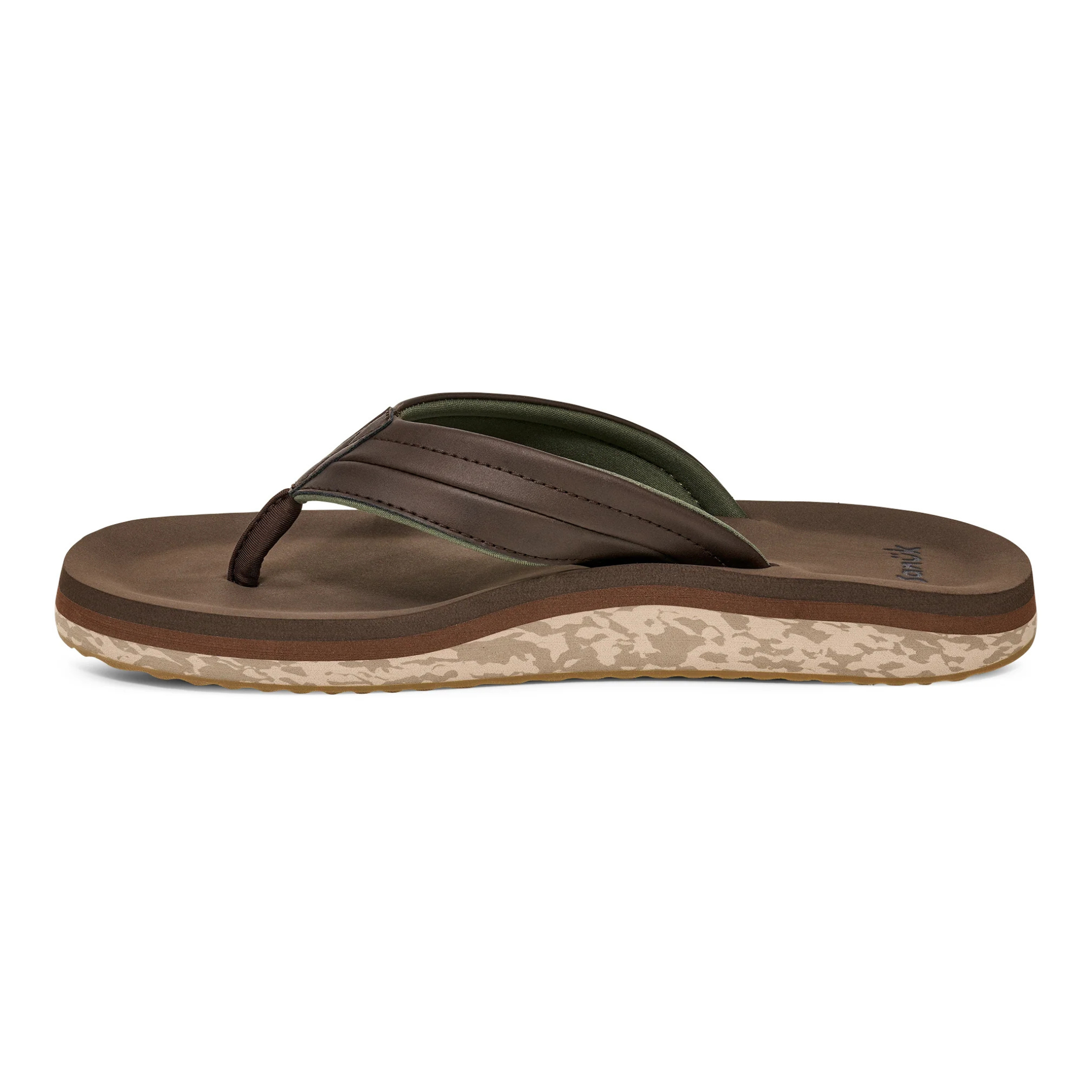 SANDALES SANUK HOMME TIDERUSH BRUN FONCÉ 1165590 DKB MAHEU GO SPORT CÔTÉ INTÉRIEUR PIED