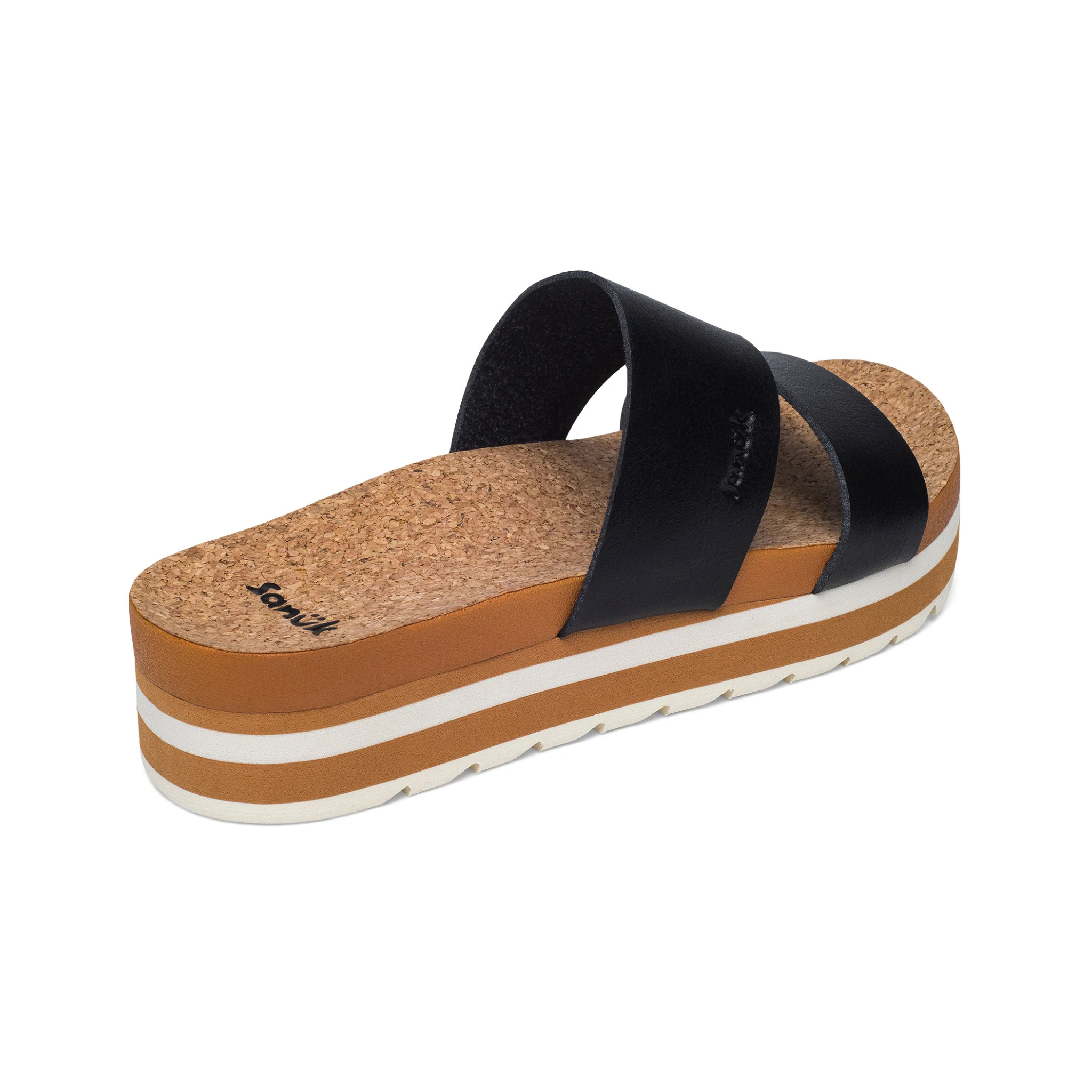 SANDALES PLATE-FORME SANUK FEMME ALT-ITUDE NOIR 1234571 MAHEU GO SPORT ANGLE TALON