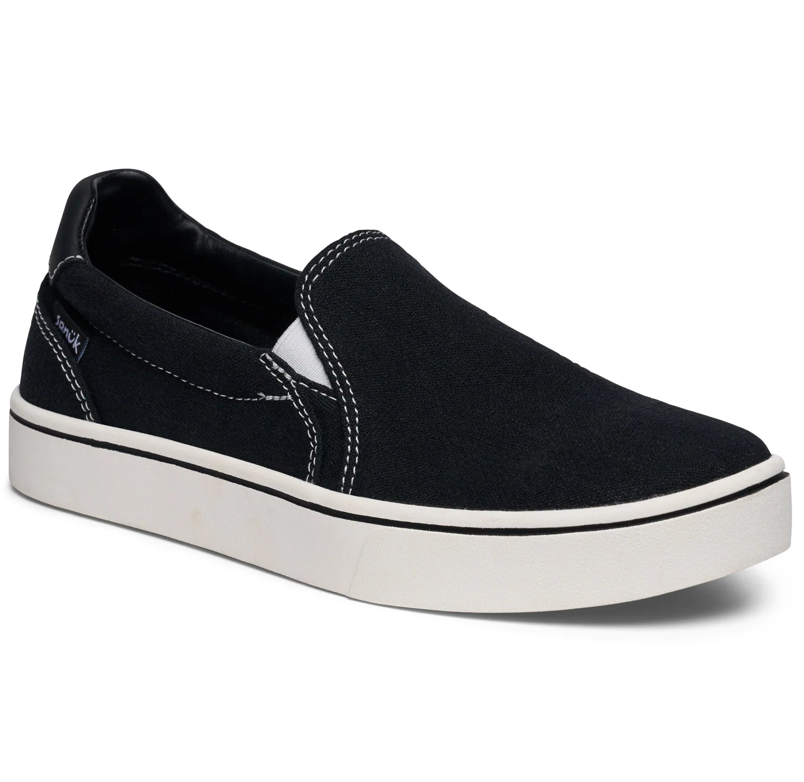CHAUSSURE SLIP ON SANUK JUNIOR HAVA SNACK NOIR 1234624 MAHEU GO SPORT ANGLE DEVANT