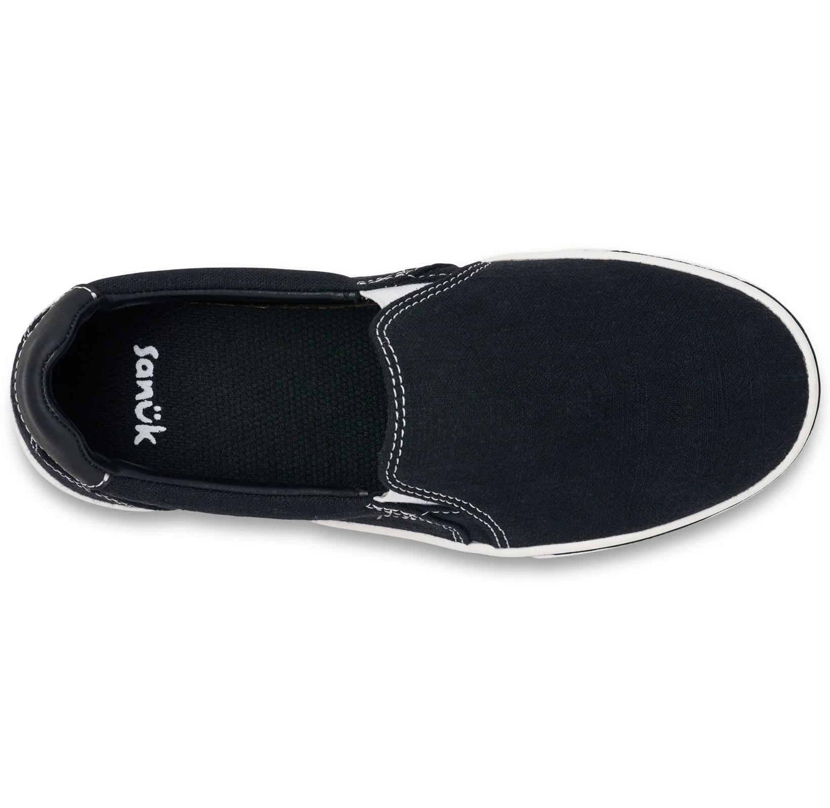 CHAUSSURE SLIP ON SANUK JUNIOR HAVA SNACK NOIR 1234624 MAHEU GO SPORT DESSUS