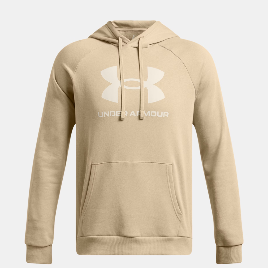 CHANDAIL À CAPUCHON HOMME RIVAL BEIGE 1379758 299 UNDER ARMOUR MAHEU GO SPORT DEVANT