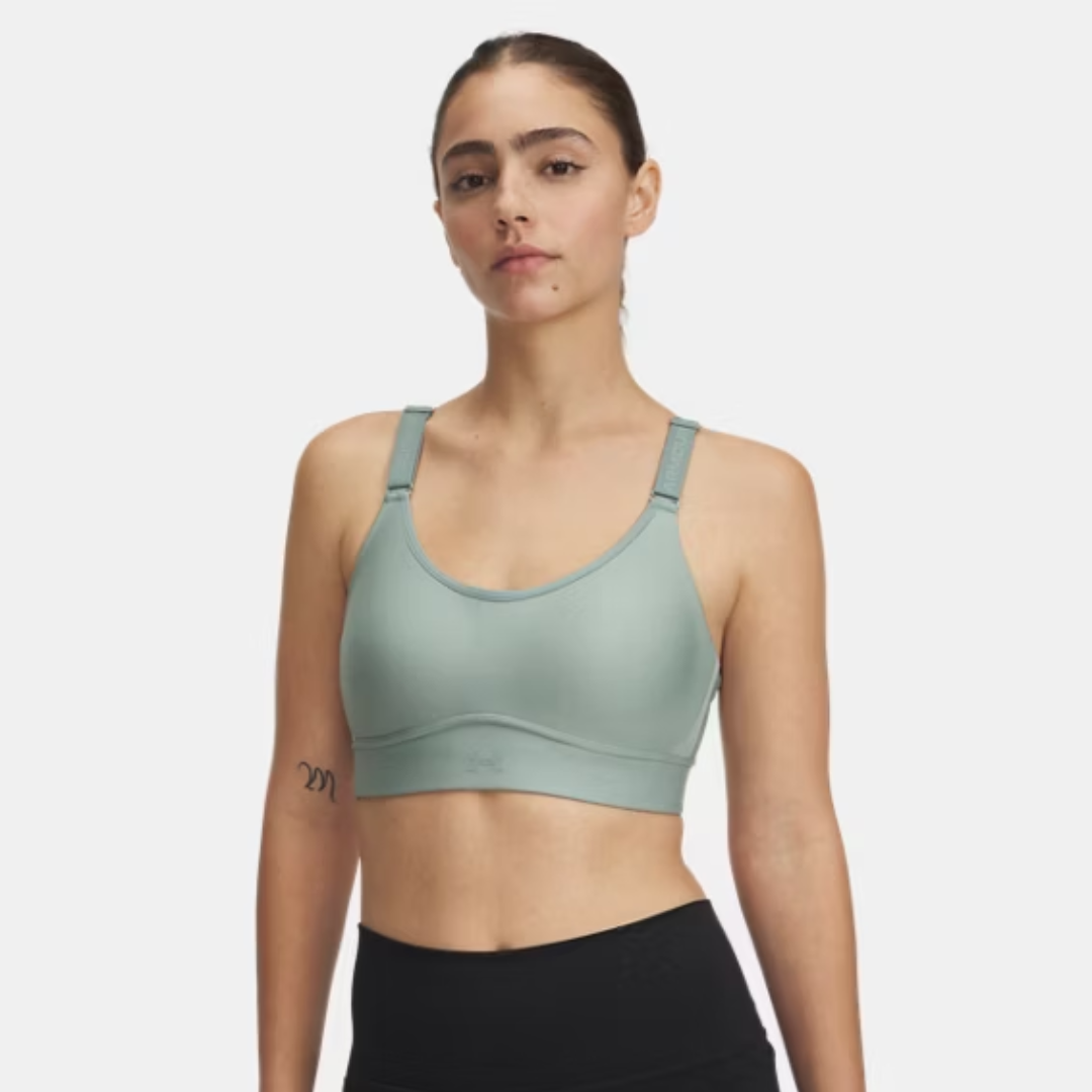 SOUTIEN-GORGE SPORT FEMME UA INFINITY 2.0 VERT 1384123 348 UNDER ARMOUR MAHEU GO SPORT MANNEQUIN DEVANT