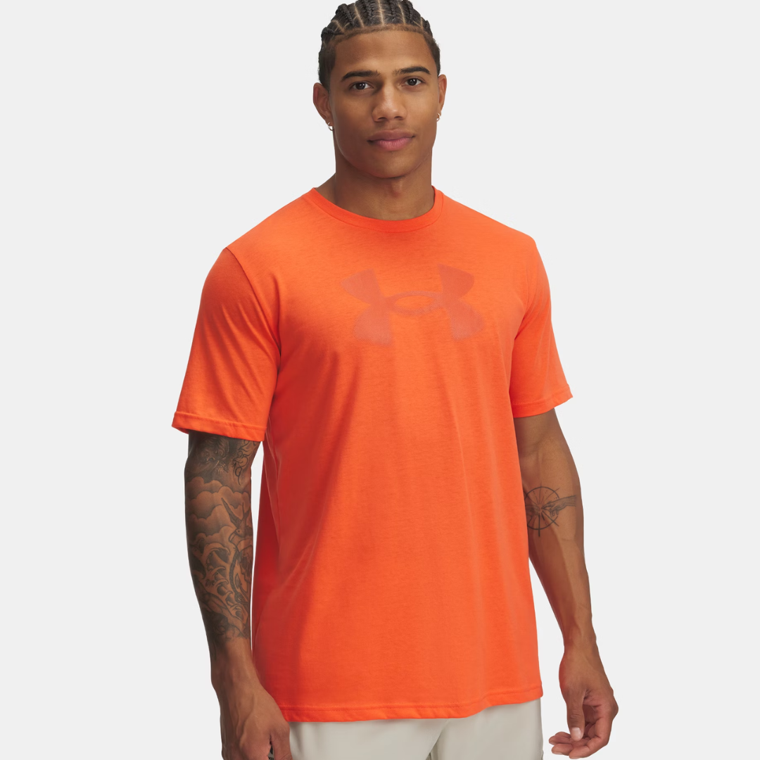 T-SHIRT SPORT HOMME UA LOGO ORANGE 1390207 847 UNDER ARMOUR MAHEU GO SPORT DEVANT