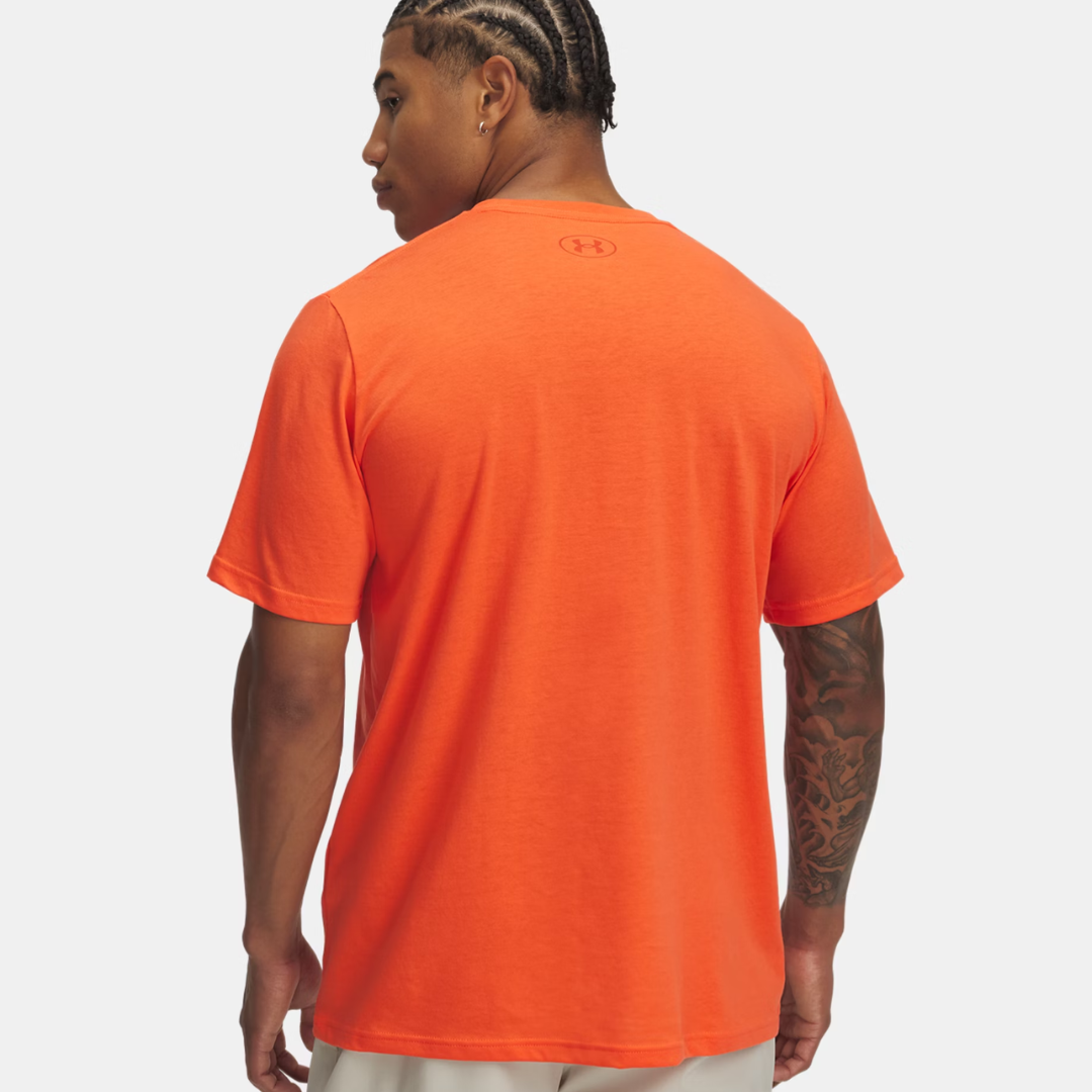 T-SHIRT SPORT POUR HOMME, UA LOGO ORANGE - Maheu Go Sport