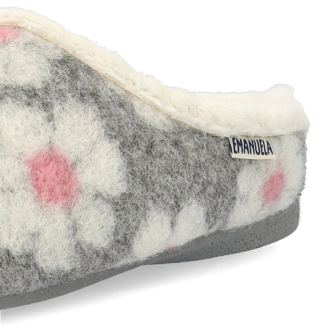 PANTOUFLES POUR FEMME, EMANUELA GRIS