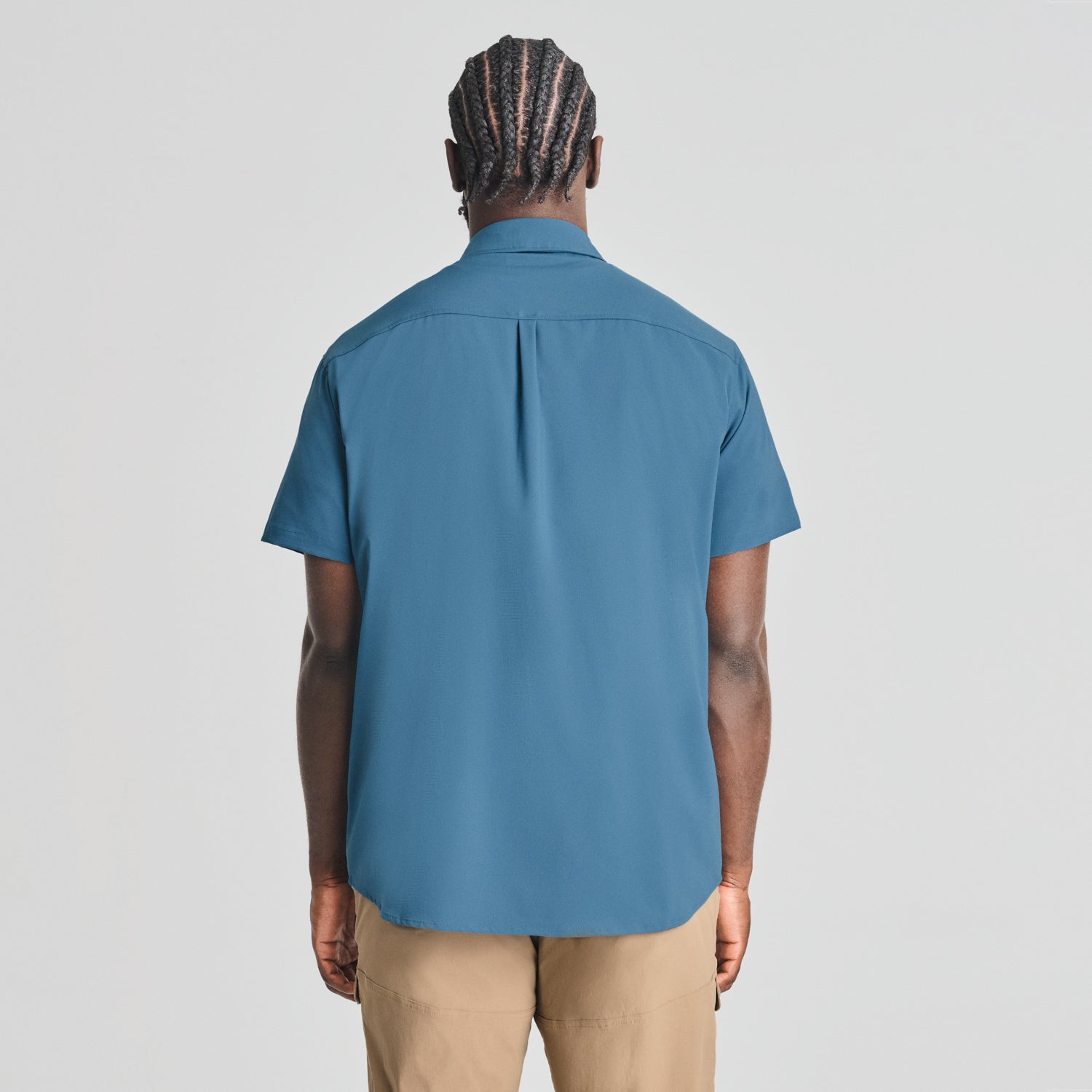 CHEMISE MANCHES COURTES HOMME, GASPÉ GRIS KHAKI