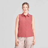 CHEMISE SANS MANCHES FEMME, AZIMUT ROSE BRÛLÉ