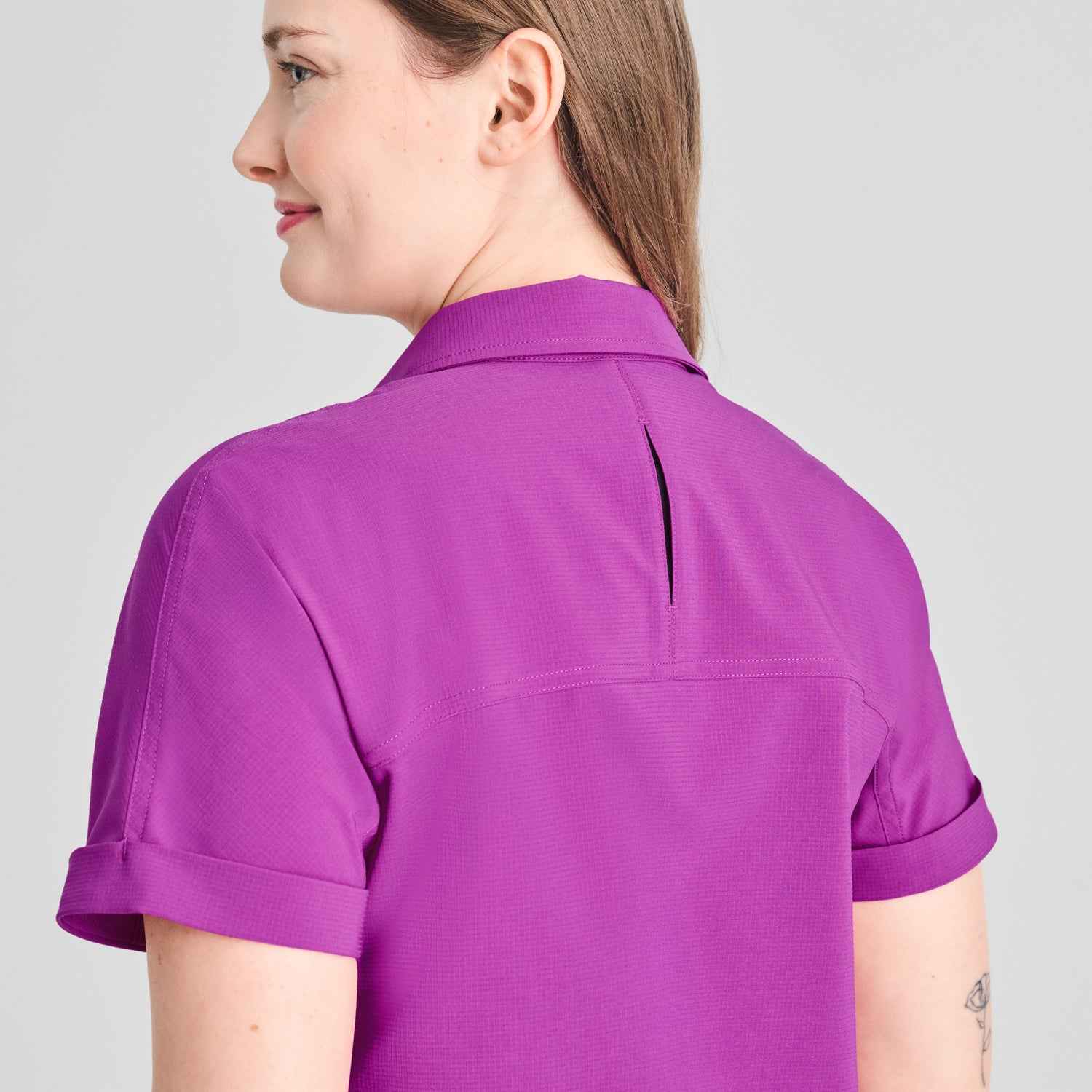 CHEMISE MANCHES COURTES FEMME, DURANGO IRIS