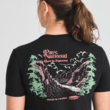T-SHIRT MANCHES COURTES CHLOROPHYLLE FEMME PARC NATIONAL NOIR 18526 MAHEU GO SPORT GRAPHISME DOS