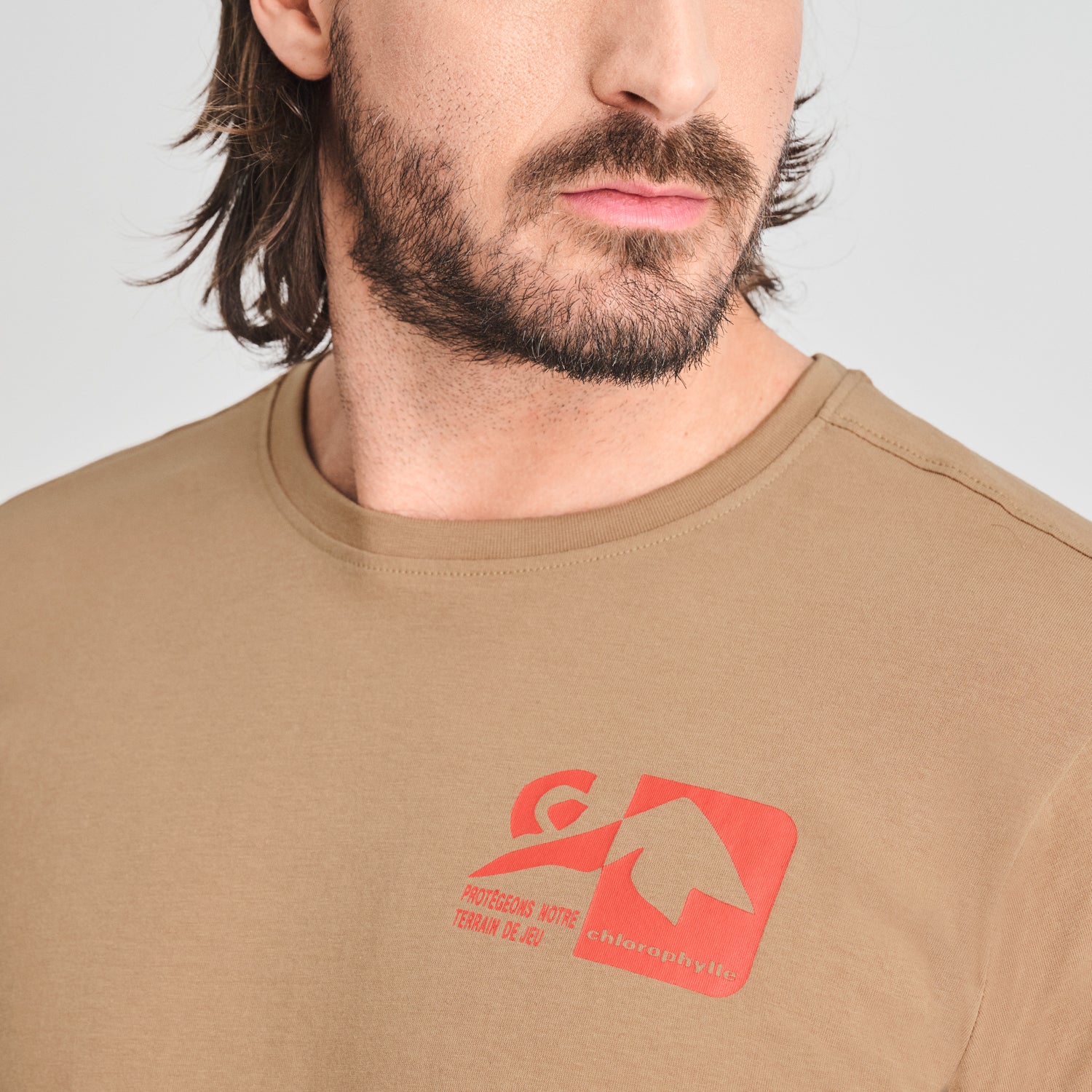 T-SHIRT MANCHES COURTES CHLOROPHYLLE HOMME GÉO LATTÉ 18712 MAHEU GO SPORT DÉTAIL GRAPHIQUE DEVANT