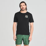 T-SHIRT MANCHES COURTES CHLOROPHYLLE HOMME PARC NATIONAL NOIR 18714 MAHEU GO SPORT DEVANT
