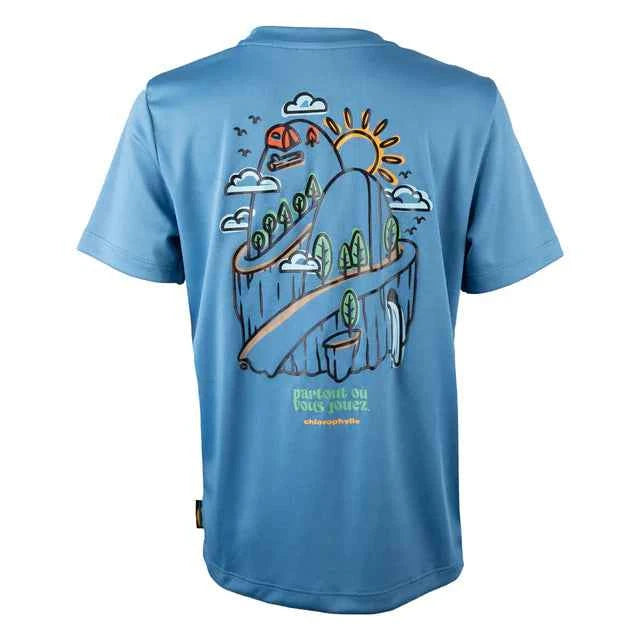 T-SHIRT POUR ENFANT, MONTAGNE LUNE BLEUE
