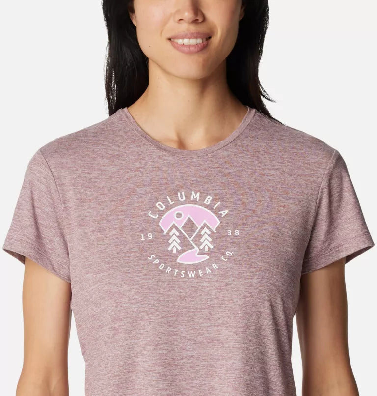 T-SHIRT POUR FEMME, SLOAN RIDGE FIG 2077451 columbia MAHEU GO SPORT DEVANT DÉTAIL IMPRIMÉ