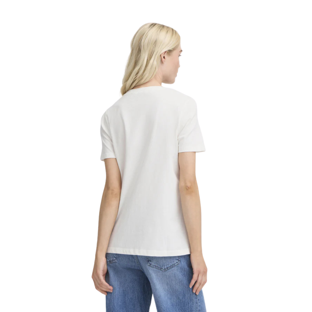 T-SHIRT POUR FEMME, SOBBE FLEURS BLANC - Maheu Go Sport