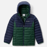 MANTEAU MATELASSÉ GARÇON POWDER LITE II VERT 2090021 375 COLUMBIA MAHEU GO SPORT DEVANT
