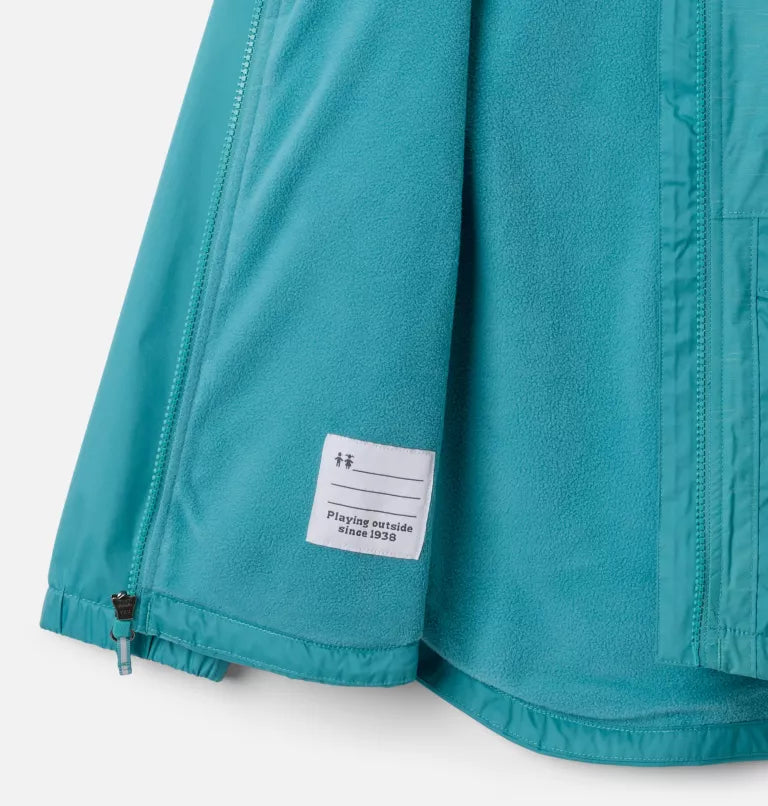 MANTEAU MI-SAISON FILLE, RAINY TRAILS II TEAL - Maheu Go Sport