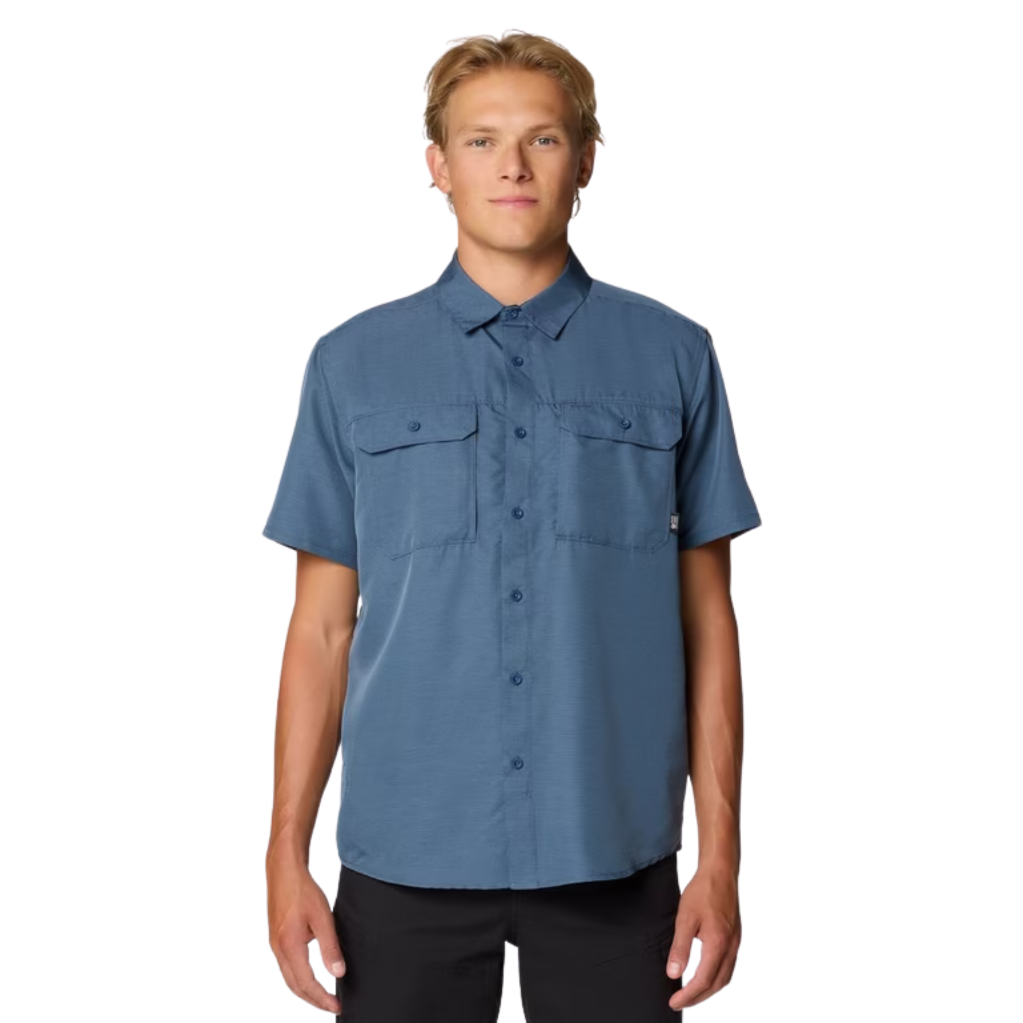 CHEMISE MANCHES COURTES MOUNTAIN HARDWEAR HOMME CANYON ZINC 2110231492 MAHEU GO SPORT MANNEQUIN DEVANT