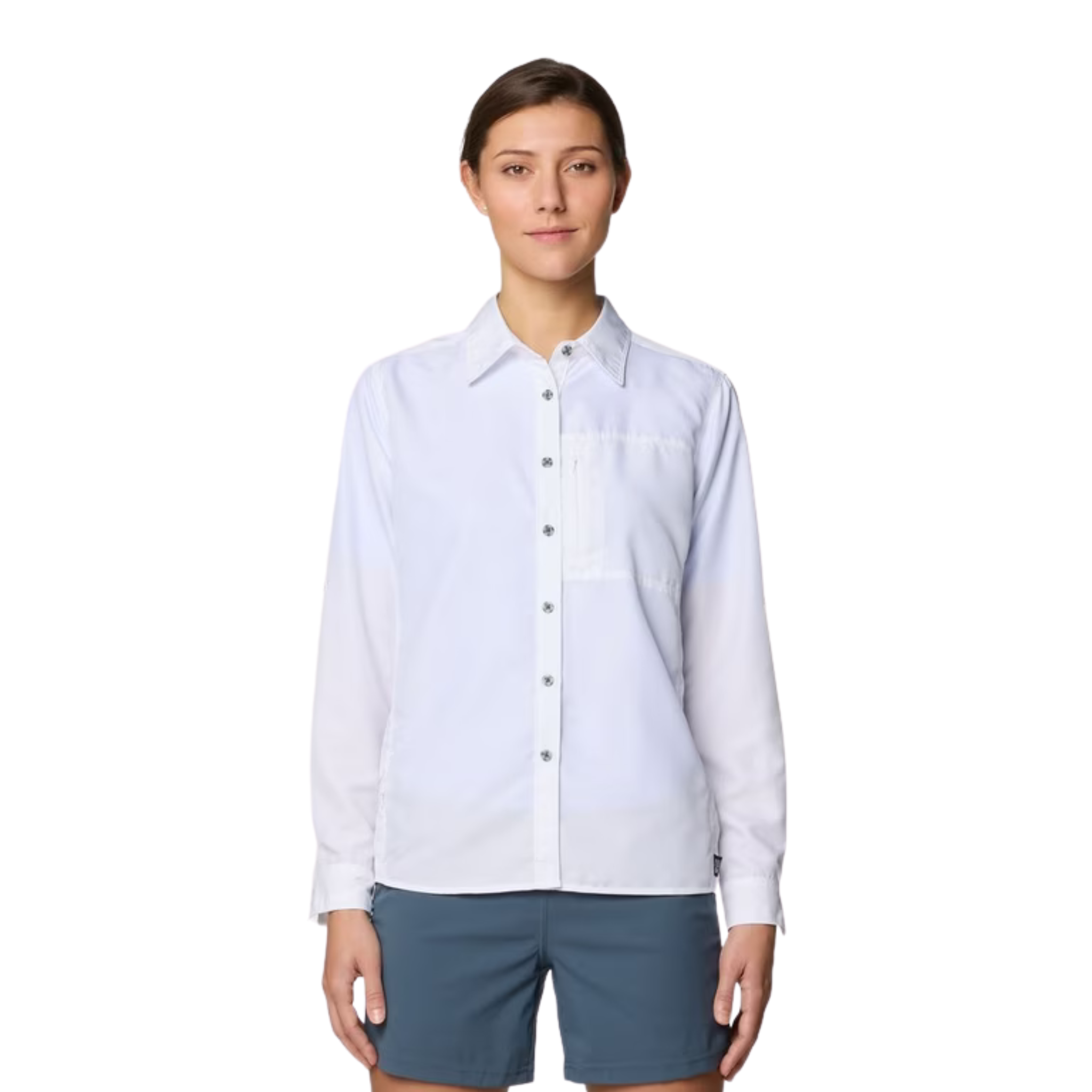 CHEMISE MANCHES LONGUES MHW FEMME CANYON BLANC 2110541 100 MAHEU GO SPORT DEVANT