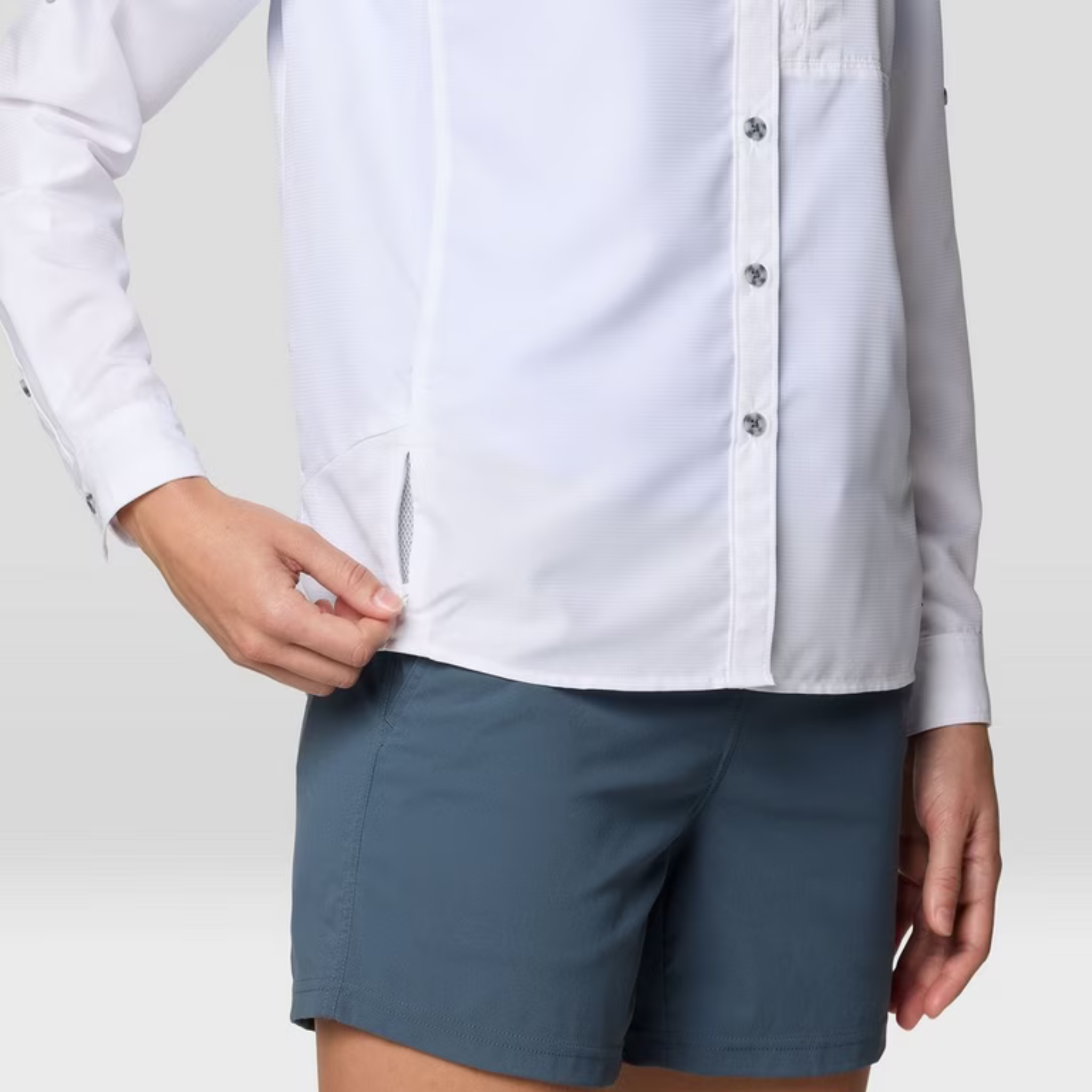 WOMEN'S LONG-SLEEVED SHIRT, WHITE CANYON