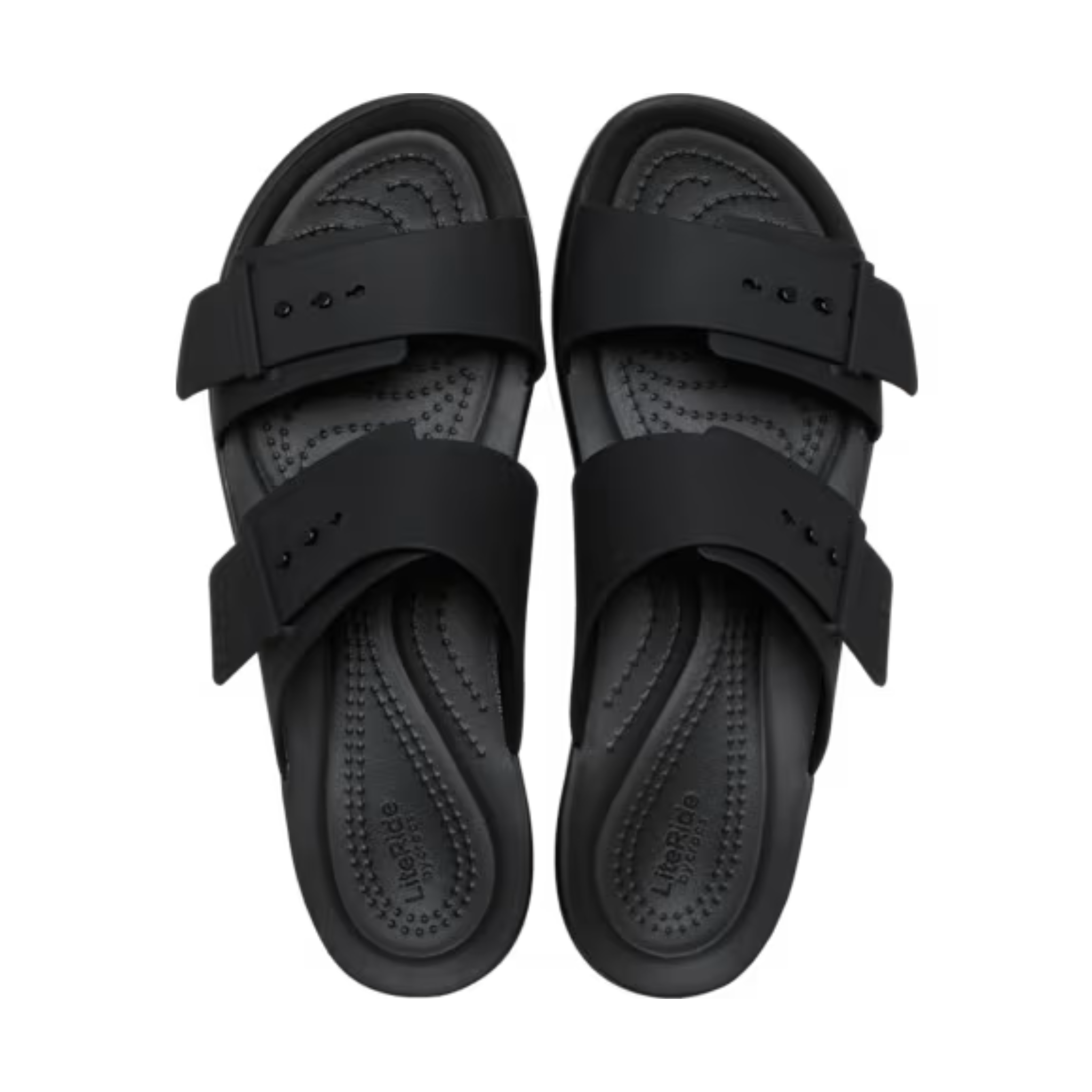 SANDALES CROCS FEMME BROOKLYN BUCKLE LOW NOIR 211215 001 MAHEU GO SPORT PAIRE DESSUS