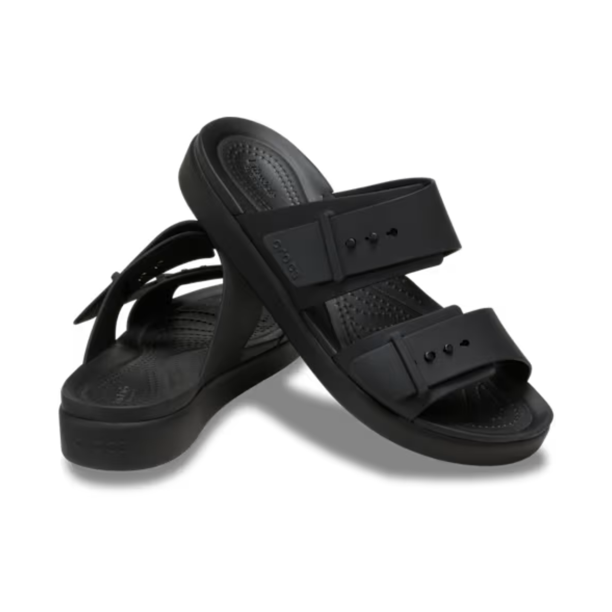 SANDALES POUR FEMME, BROOKLYN BUCKLE LOW NOIR