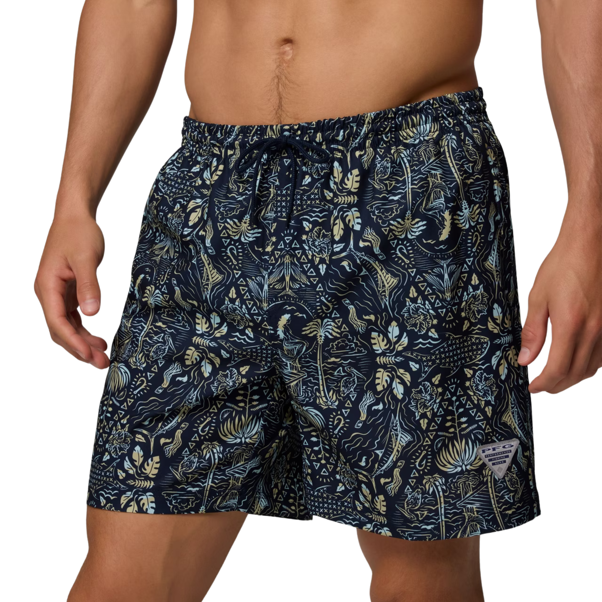 MAILLOT DE BAIN COLUMBIA HOMME PFG RAMBLER MARINE 2126201 474 MAHEU GO SPORT DEVANT