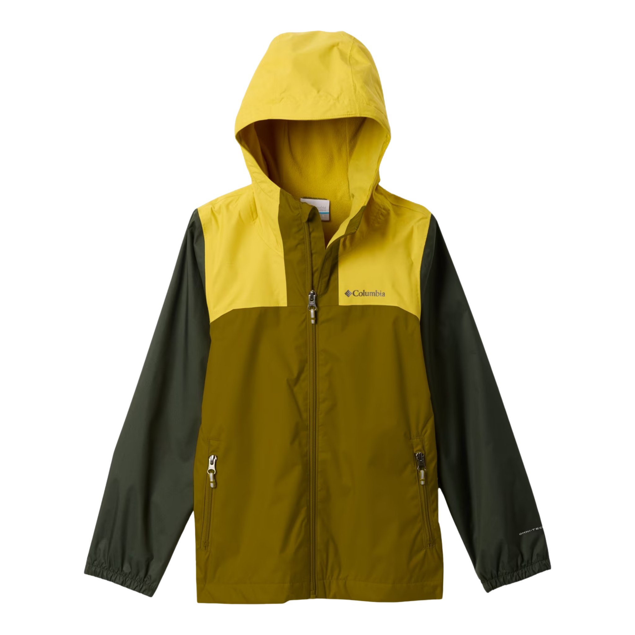 MANTEAU MI-SAISON COLUMBIA JUNIOR RAINY TRAILS III MOSSY 2154901 379 MAHEU GO SPORT DEVANT