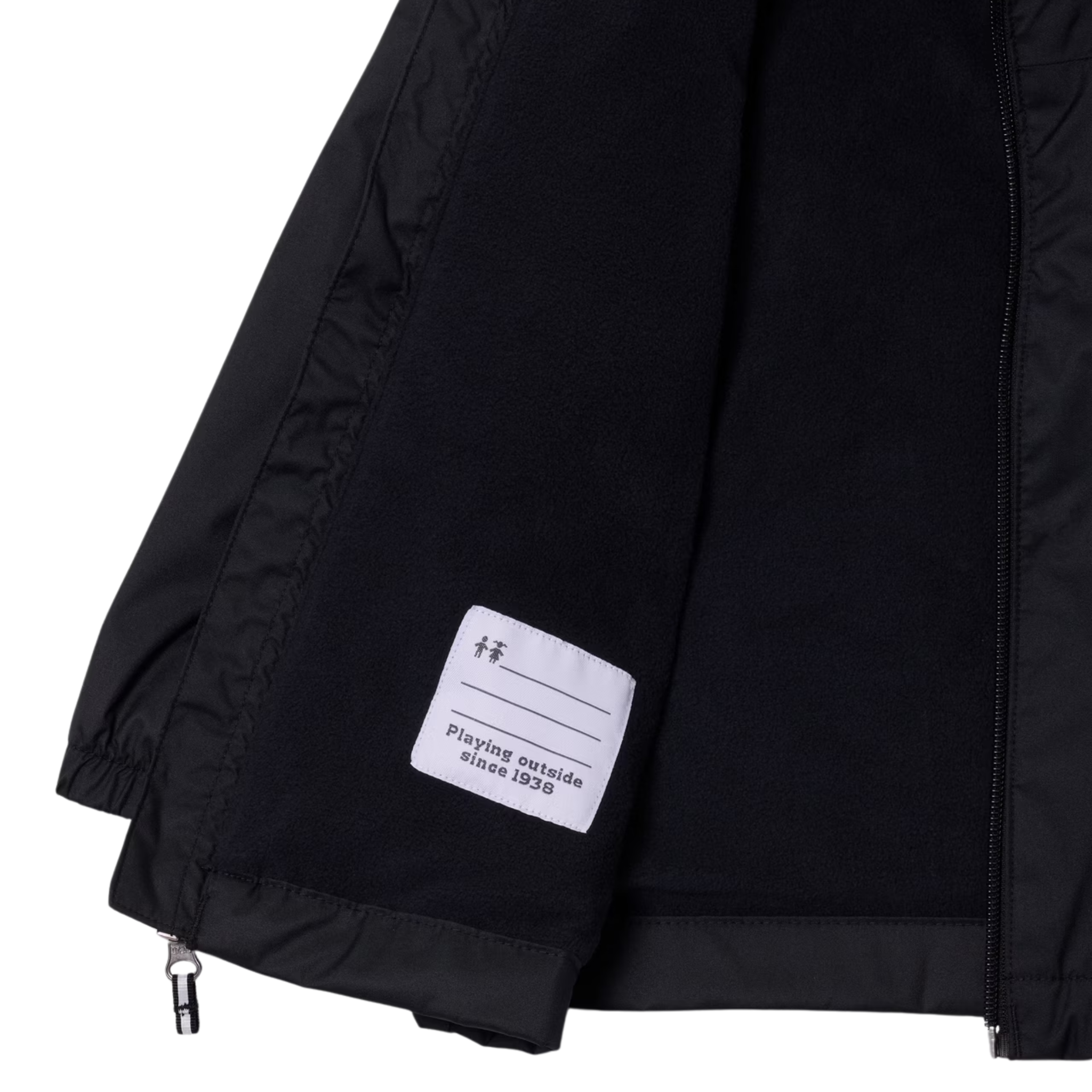 MANTEAU MI-SAISON ENFANT, RAINY TRAILS III NOIR 2 À 4 ANS