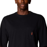 T-SHIRT À POCHE IMPRIMÉ HOMME, MHW 2 NOIR