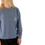 HAUT MANCHES LONGUES FEMME, WESTRAY BLUE MIRAGE