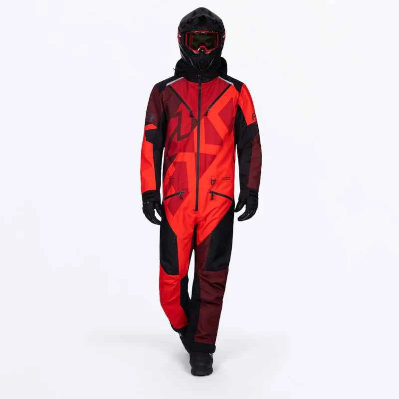 ENSEMBLE MOTONEIGE 1 PIÈCE HOMME, COLD CROSS ISOLÉ ROUGE