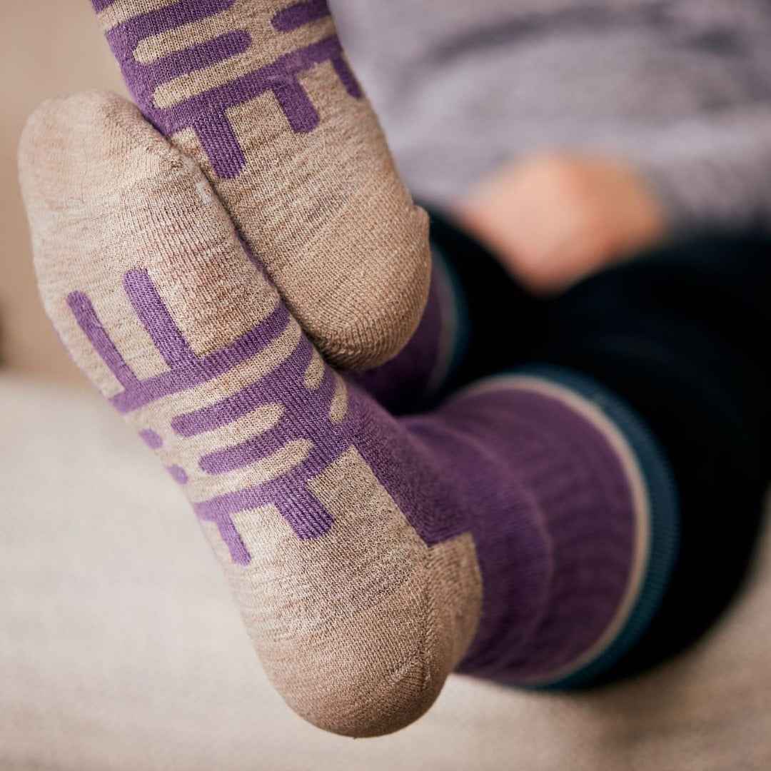 CHAUSSETTES ADULTE, PATH PINK CLAY