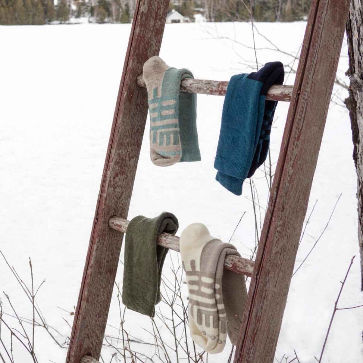 CHAUSSETTES ADULTE, PATH PINK CLAY