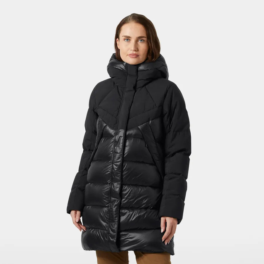 MANTEAU DUVET HIVER FEMME WINTER BLISS NOIR 54461 990 HELLY HANSEN MAHEU GO SPORT DEVANT MANNEQUIN