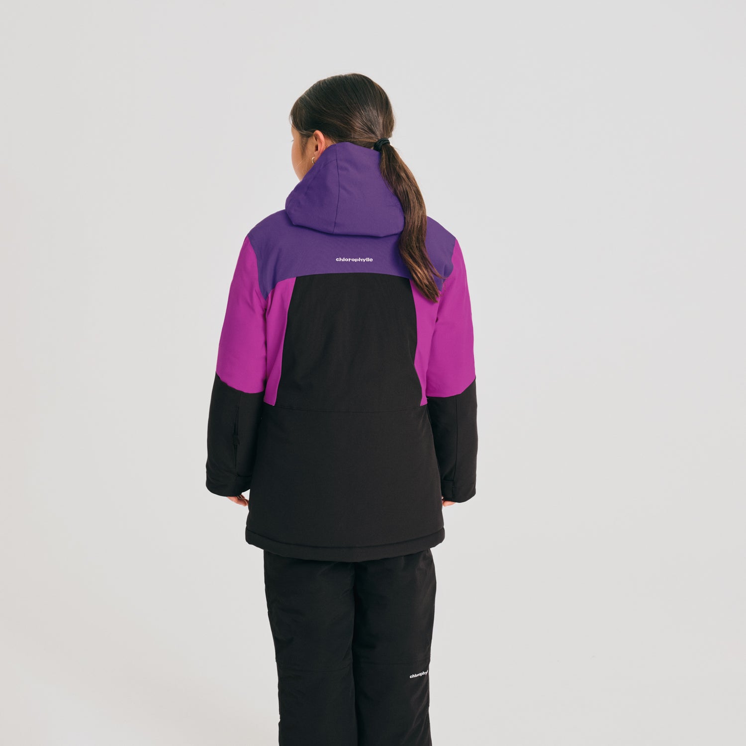MANTEAU D'HIVER POUR FILLE, TAIGA MAUVE & NOIR (10 À 14 ANS) - Maheu Go Sport