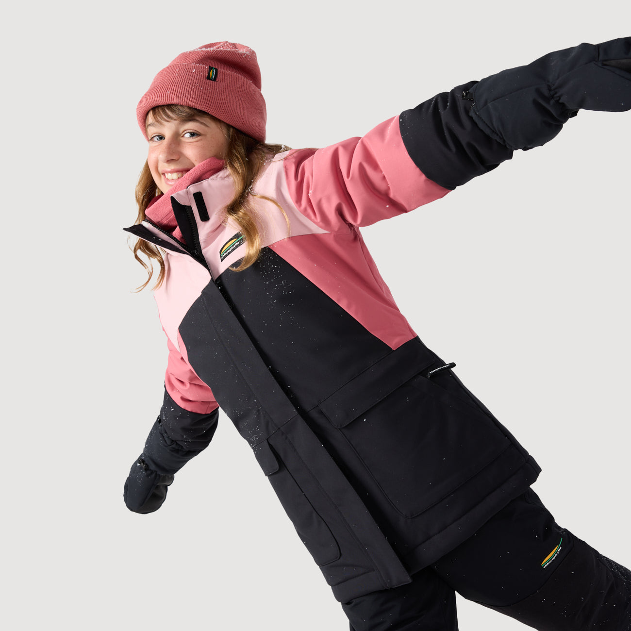 MANTEAU HIVER FILLE TAÏGA ROSE 8 À 14 ANS 61651 CHLOROPHYLLE maheu go sport devant