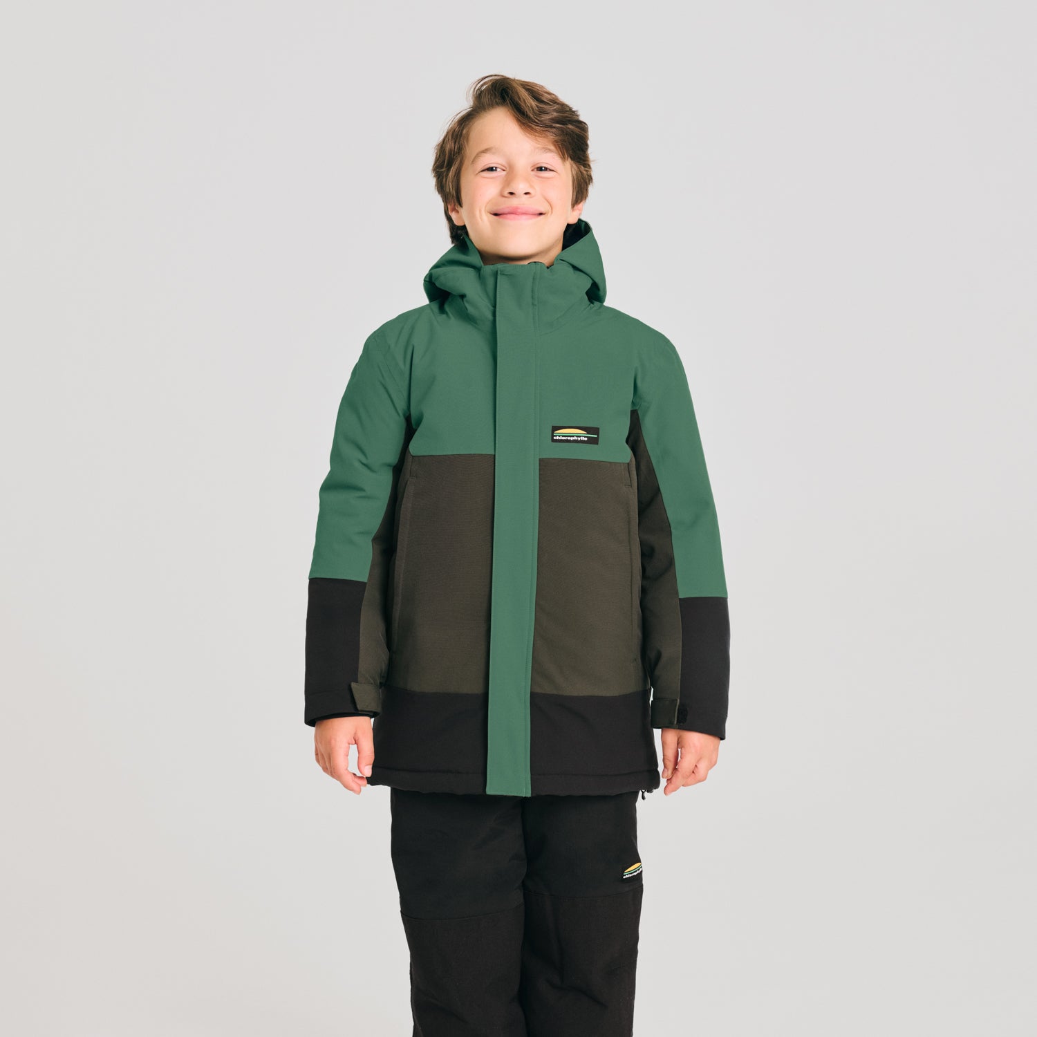 MANTEAU HIVER GARÇON NORDIC VERT NOIR (10 À 14 ANS) 61652 CHLOROPHYLLE MAHEU GO SPORT DEVANT