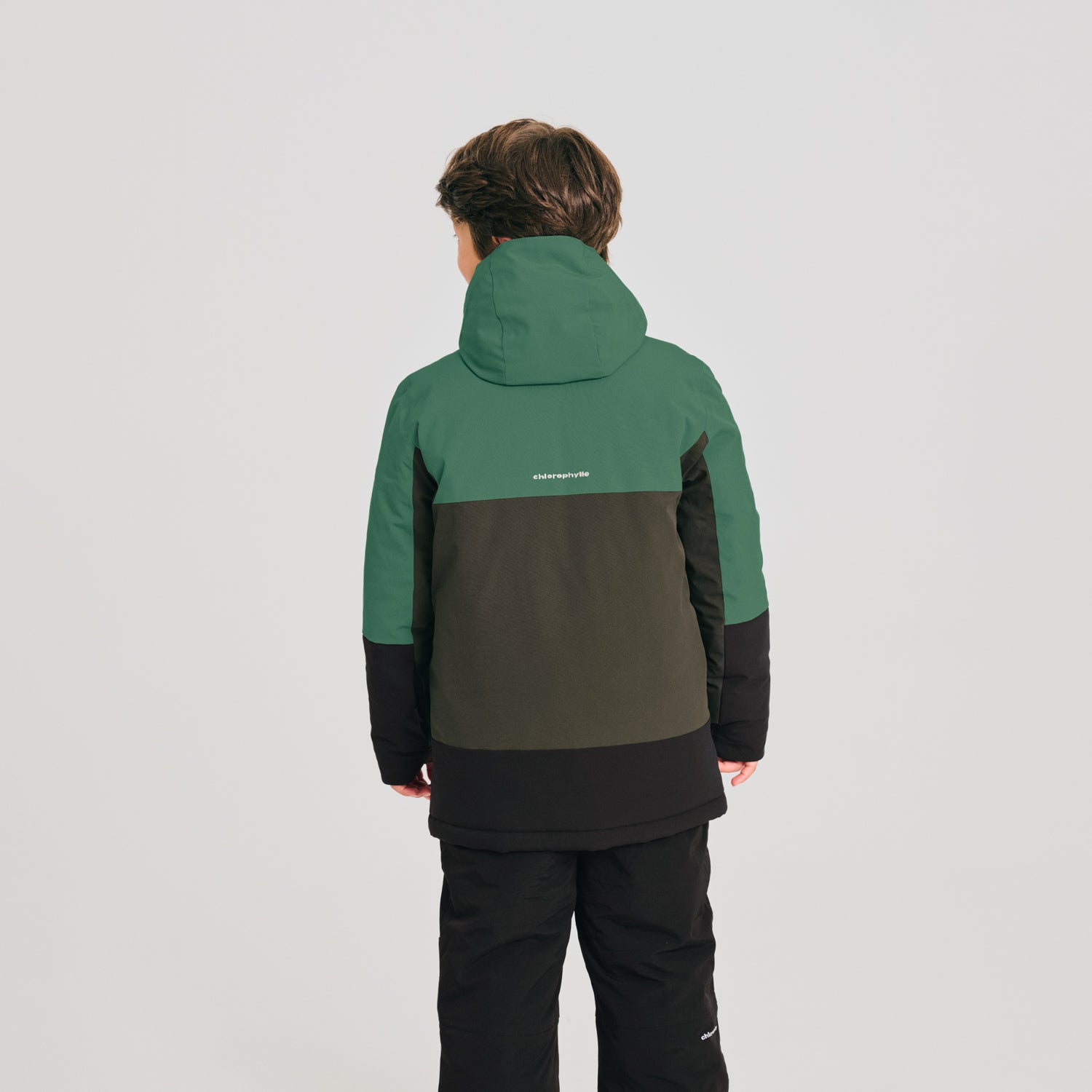 MANTEAU HIVER GARÇON NORDIC VERT NOIR (10 À 14 ANS) 61652 CHLOROPHYLLE MAHEU GO SPORT DOS