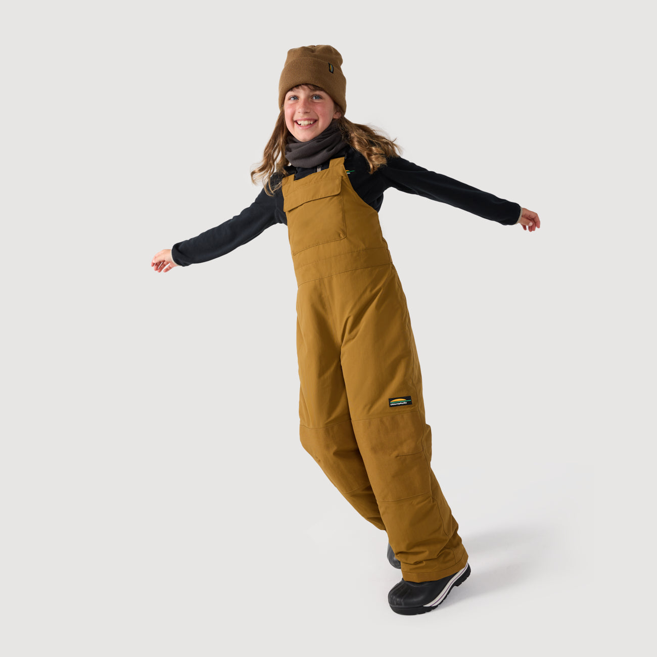 SALOPETTE HIVER ENFANT WILLOW TABAC 8 À 14 ANS 63424 CHLOROPHYLLE MAHEU GO SPORT DEVANT